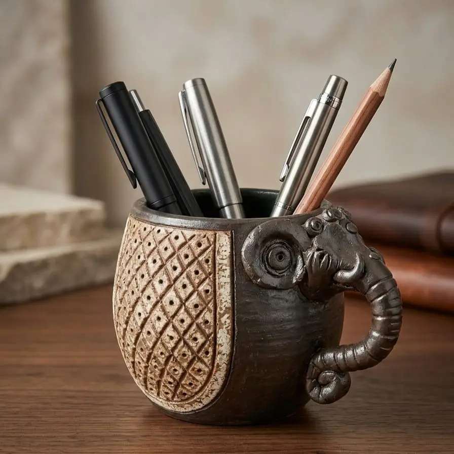 Elephant Pen Holder 