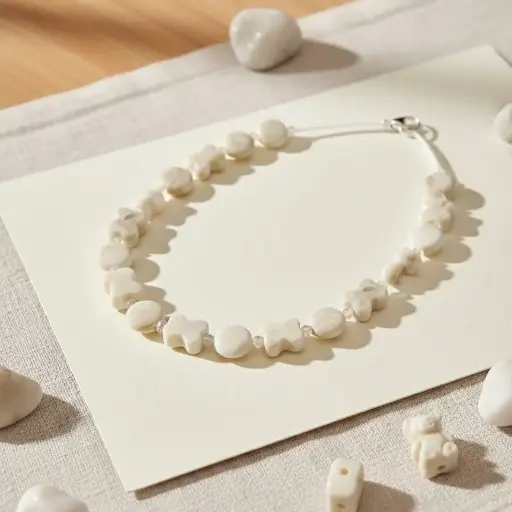 [FL010330002] Plastic Design Bead Necklace - CTP501 