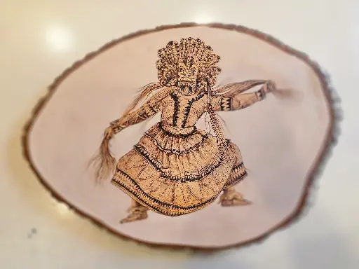 [HI070060001] Burnt Art in Wood 