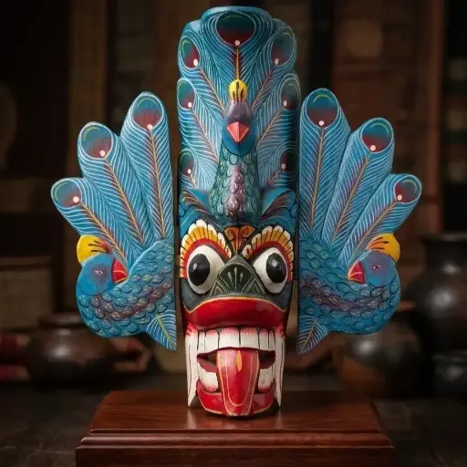 [HI010400054] Mayura Raaksha Mask 12" 